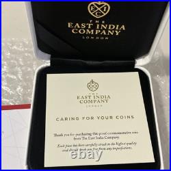 2021 St. Helena 1oz Victory Queens Virtue. 999 Ag Silver Proof Box & COA 661/750