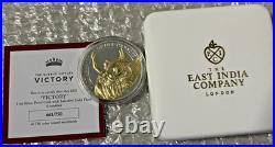 2021 St. Helena 1oz Victory Queens Virtue. 999 Ag Silver Proof Box & COA 661/750