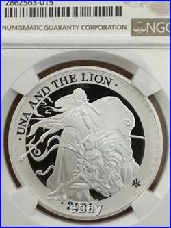 2021 St Helena Una and The Lion 1 oz Silver Proof NGC PF69 BOX COA SPOTTED