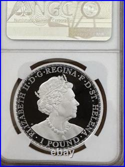 2021 St Helena Una and The Lion 1 oz Silver Proof NGC PF69 BOX COA SPOTTED