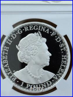 2021 St Helena Una and The Lion 1 oz Silver Proof NGC PF69 BOX COA SPOTTED