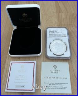 2021 St Helena Una and The Lion 1 oz Silver Proof NGC PF69 BOX COA SPOTTED