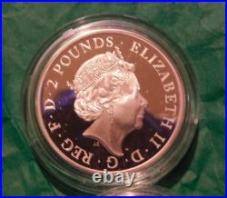 2021 UK The Queen's Beasts The Griffin of Edward III 1 oz Silver Proof COA & Box