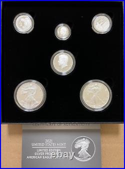 2021 US Mint Limited Edition Silver Proof Set Box & COA