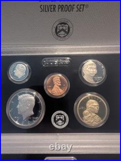 2021 United States Mint Silver Proof Set 7 coins total two cases, box, and COA