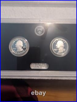 2021 United States Mint Silver Proof Set 7 coins total two cases, box, and COA