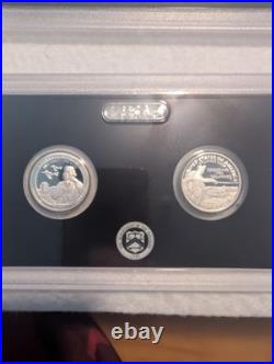 2021 United States Mint Silver Proof Set 7 coins total two cases, box, and COA