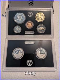 2021 United States Mint Silver Proof Set 7 coins total two cases, box, and COA