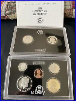 2021 United States Mint Silver Proof Set Original Box & COA