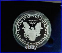 2021-W $1 Proof American Silver Eagle Type 1 Heraldic BOX & COA