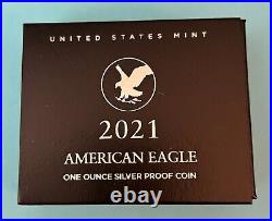 2021-W 1 oz Proof American Silver Eagle Proof Coin (withoriginal box and COA)