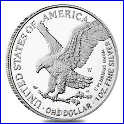 2021-W 1 oz Proof Silver American Eagle Type 2 (withBox & COA)
