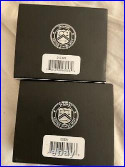 2021-W & 2022- W Silver Eagle Type 2 Silver Proof Eagle Set With Box And COA Set