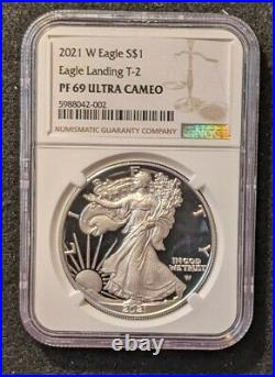 2021-W AMERICAN SILVER EAGLE $1 TYPE 2 NGC PF69 withBOX & COA
