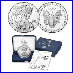 2021-W Proof $1 American Silver Eagle Box OGP & COA Fast Shipping