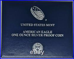 2021 W Proof American Silver Eagle Proof Type 1 with US Mint Box & COA T1