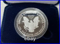 2021 W Proof American Silver Eagle (Type 1) 1 oz. 999 Silver OGP Box COA
