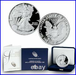 2021-W Type 1 UNCIRCULATED PROOF AMERICAN SILVER EAGLE WITH BOX & COA