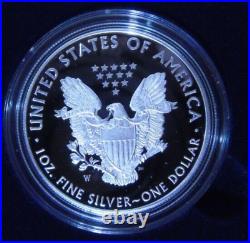 2021-W US Proof MINT AMERICAN EAGLE BOX COA $1 Dollar 1 oz 99.9% Silver 21EA 2021-W US Proof MINT AMERICAN EAGLE BOX COA $1 Dollar 1 oz 99.9% Silver 21EA