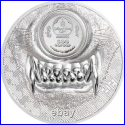 2021 mongolia High Relief mystic Wolf 1oz Proof Silver Coin, Coa Box In Stock