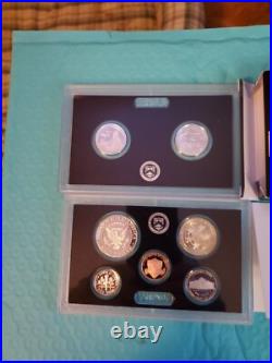 2021 s U. S. Mint Silver Proof Set (7) coins total Box an COA