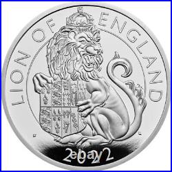 2022 1 oz Proof British Silver Tudor Beasts Lion of England Coin (Box, CoA)