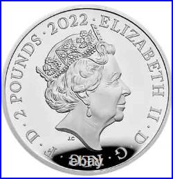 2022 1 oz Silver Proof British Tudor Beasts Lion of England Coin (Box/CoA) 2022 1 oz Silver Proof British Tudor Beasts Lion of England Coin (Box/CoA)