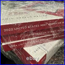 2022 2023 2024 S American Women Quarter Silver Proof Set of 5 with Box & COA