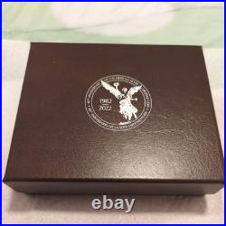 2022 3 oz Silver Reverse Proof Libertad Coin Bar 40th Anniversary with Box & COA
