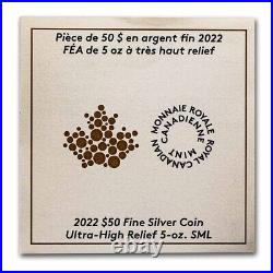 2022 $50 Fine Silver Coin Ultra-High-Relief 5 oz SML Box/Coa 1250 Mint Sold Out 2022 $50 Fine Silver Coin Ultra-High-Relief 5 oz SML Box/Coa 1250 Mint Sold Out