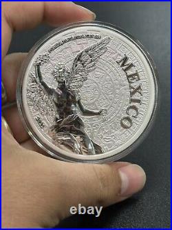 2022 5 oz. 999 Silver Mexico ANGEL OF INDEPENDENCE Proof Coin NO BOX OR COA