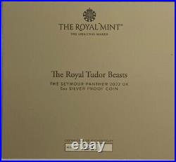 2022 5 oz Silver Proof Royal Tudor Beasts Seymour Panther (Box/COA)