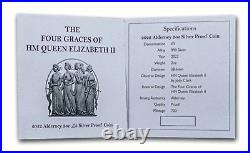 2022 Alderney The Four Graces of HM Queen Elizabeth II 2oz Silver Proof Coin