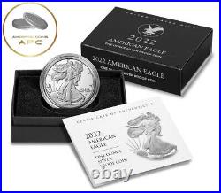 2022 American Eagle Proof 1oz. 999 Silver Dollar Ready To Ship in Box withCOA