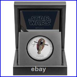 2022 BOBA FETT STARFIGHTER Star Wars 1 oz silver Proof coin COA & BOX