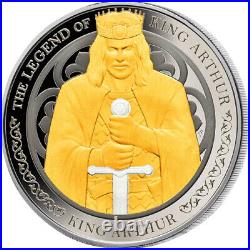2022 Black Proof Samoa Silver King Arthur 4-Coin Set (Box + CoA)