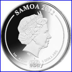 2022 Black Proof Samoa Silver King Arthur 4-Coin Set (Box + CoA)