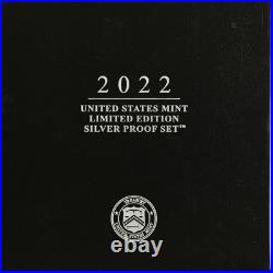2022 Limited Edition Silver Proof Set Black Box & COA 6 Coins and Silver Eagle 2022 Limited Edition Silver Proof Set Black Box & COA 6 Coins and Silver Eagle