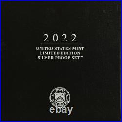 2022 Limited Edition Silver Proof Set Black Box & COA 6 Coins and Silver Eagle 2022 Limited Edition Silver Proof Set Black Box & COA 6 Coins and Silver Eagle