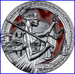 2022 Niue Goddess of Justice Themis 1oz Silver Black Proof Coin