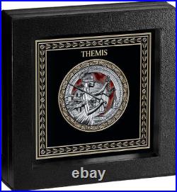2022 Niue Goddess of Justice Themis 1oz Silver Black Proof Coin