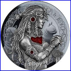 2022 Niue Goddesses of Love Freya 2oz Silver Black Proof Coin