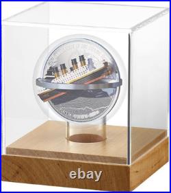 2022 Niue Titanic Catastrophe 100th Ann 2 oz Silver 3D Shaped Proof Coin