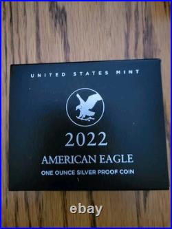 2022 S Proof American SILVER Eagle Coin One Ounce San Francisco 1oz Box COA 22EM