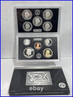 2022 S US Mint ANNUAL 10 Coin SILVER Proof Set with Box and COA 2022 S US Mint ANNUAL 10 Coin SILVER Proof Set with Box and COA