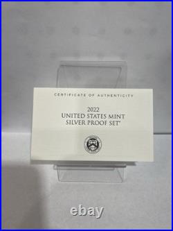 2022 S US Mint ANNUAL 10 Coin SILVER Proof Set with Box and COA 2022 S US Mint ANNUAL 10 Coin SILVER Proof Set with Box and COA