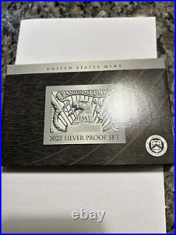 2022 S US Mint ANNUAL 10 Coin SILVER Proof Set with Box and COA Free Shipping