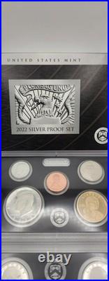 2022-S U. S. Silver Proof Set Complete 10-Coin Set, with Box and COA