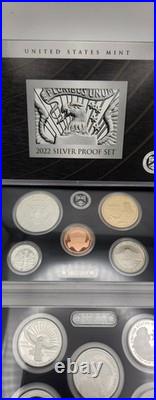 2022-S U. S. Silver Proof Set Complete 10-Coin Set, with Box and COA