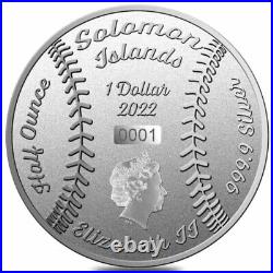 2022 Solomon Islands Heritage Sports Series Baseball 2 Coin Silver Set